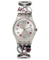 With pretty pink accents and lovely details, this Menthol Tone Pink collection Swatch watch is a charming accessory.