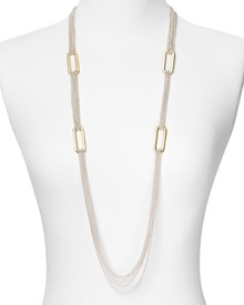 On the right side of classic, Lauren by Ralph Lauren's multi-chain necklace is a bold choice layered over a crisp neckline or cocktail dress. On the right side of classic, Lauren by Ralph Lauren's multi-chain necklace is a bold choice layered over a crisp neckline or cocktail dress.