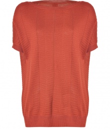 Trans-seasonal pieces take a tactile turn with M Missonis jasper-hued, acrylic blend knit pullover - On trend, boxy cut tapers gently through hips with a banded hem - Wide neck and short sleeves - All-over decorative rib detail - Polished and chic, easily dressed up or down - Pair with skinny denim, slim trousers, pencil skirts or leather leggings Trans-seasonal pieces take a tactile turn with M Missonis jasper-hued, acrylic blend knit pullover - On trend, boxy cut tapers gently through hips with a banded hem - Wide neck and short sleeves - All-over decorative rib detail - Polished and chic, easily dressed up or down - Pair with skinny denim, slim trousers, pencil skirts or leather leggings