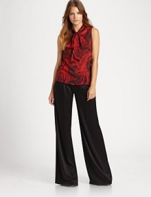 A feminine self-tie bow tops this beautiful rose-print silk design with a hint of stretch. Jewelneck with self-tieSleevelessButton frontAbout 24 from shoulder to hemSilk/spandexDry cleanImportedSIZE & FIT Model shown is 5'10 (178cm) wearing a US size Small. Additional Information Women's Premier Designer & Contemporary Size Guide A feminine self-tie bow tops this beautiful rose-print silk design with a hint of stretch. Jewelneck with self-tieSleevelessButton frontAbout 24 from shoulder to hemSilk/spandexDry cleanImportedSIZE & FIT Model shown is 5'10 (178cm) wearing a US size Small. Additional Information Women's Premier Designer & Contemporary Size Guide