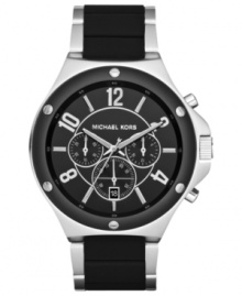 Climb the social ladder with this black and silver Rocktop watch from Michael Kors. Climb the social ladder with this black and silver Rocktop watch from Michael Kors.