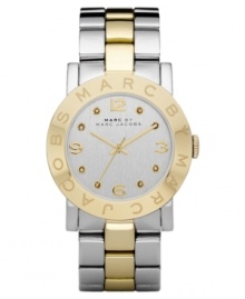 Marc by Marc Jacobs shows a gold streak with this handsome Amy collection timepiece. Marc by Marc Jacobs shows a gold streak with this handsome Amy collection timepiece.