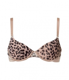 Stylish bra in fine synthetic stretch - fashionable Leo print in caramel brown and black - with slightly padded cups and sllim, adjustable straps - hook closure - a dream piece, perfect for wider necklines - perfect, snug fit - sweet, sexy, seductive - goes under (almost) all outfits Stylish bra in fine synthetic stretch - fashionable Leo print in caramel brown and black - with slightly padded cups and sllim, adjustable straps - hook closure - a dream piece, perfect for wider necklines - perfect, snug fit - sweet, sexy, seductive - goes under (almost) all outfits