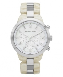 A chronograph Showstopper watch from Michael Kors with soothing, subtle tones. A chronograph Showstopper watch from Michael Kors with soothing, subtle tones.