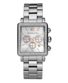 Rose hues and mother-of-pearl make for divine design on this Hudson watch by Michael Kors. Rose hues and mother-of-pearl make for divine design on this Hudson watch by Michael Kors.