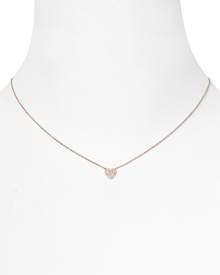 Sweeten up your neckline with this delicate 18-karat rose gold necklace from Crislu, accented by hand cut cubic zirconia stones. It's an effortlessly chic way to wear your heart on your sleeve. Sweeten up your neckline with this delicate 18-karat rose gold necklace from Crislu, accented by hand cut cubic zirconia stones. It's an effortlessly chic way to wear your heart on your sleeve.