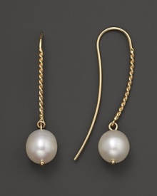 Freshwater pearls add rich luster to 14K yellow gold. By Nancy B. Freshwater pearls add rich luster to 14K yellow gold. By Nancy B.