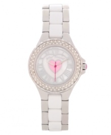 Show your love with this darling timepiece from the always delightful Betsey Johnson. Show your love with this darling timepiece from the always delightful Betsey Johnson.