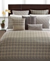 Inspired by contemporary design, this Modern Houndstooth sham from Hotel Collection features an earth tone color palette of abstract patterns. Zipper closure.