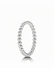 A delicate sterling silver ring with a beautiful beaded texture. Perfect worn on its own or stacked with other PANDORA pieces. A delicate sterling silver ring with a beautiful beaded texture. Perfect worn on its own or stacked with other PANDORA pieces.