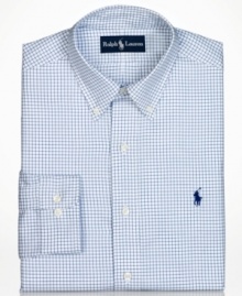 Versatile enough for year-round style and everyday cool, this Polo Ralph Lauren dress shirt is a prime time player for workweek rotation. Versatile enough for year-round style and everyday cool, this Polo Ralph Lauren dress shirt is a prime time player for workweek rotation.