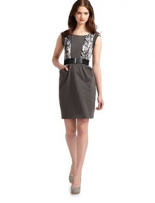 THE LOOKAbstract printblock designSleevelessAngled front pocketsBelted waistBack exposed zip closureTHE FITAbout 35 from shoulder to hemTHE MATERIAL93% rayon/7% spandexSecond fabric: 72% polyester/23% rayon/5% spandexFully linedCARE & ORIGINHand washImportedModel shown is 5'10 (177cm) wearing US size Small. THE LOOKAbstract printblock designSleevelessAngled front pocketsBelted waistBack exposed zip closureTHE FITAbout 35 from shoulder to hemTHE MATERIAL93% rayon/7% spandexSecond fabric: 72% polyester/23% rayon/5% spandexFully linedCARE & ORIGINHand washImportedModel shown is 5'10 (177cm) wearing US size Small.