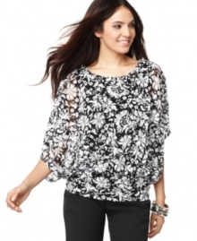 Style&co. takes the lace top a step further with dramatic black and white and a soft, fluid silhouette! (Clearance) Style&co. takes the lace top a step further with dramatic black and white and a soft, fluid silhouette! (Clearance)