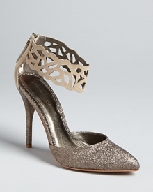 Chicly to the point, these on-trend Rebecca Taylor pumps shine with stylish ankle straps and pointed toes. Chicly to the point, these on-trend Rebecca Taylor pumps shine with stylish ankle straps and pointed toes.