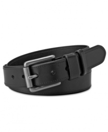 This rugged leather Fitz belt from Fossil is perfect for every day. A antique nickel buckle and light contrast stitching add character to this must-have piece. This rugged leather Fitz belt from Fossil is perfect for every day. A antique nickel buckle and light contrast stitching add character to this must-have piece.