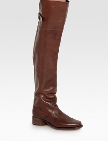 Fine craftsmanship defines this ultra-tall silhouette of buttery leather with a stacked heel. Self-covered heel, 1½ (40mm)Shaft, 20Leg circumference, 14½Leather upper with back elastic gorePull-on styleTop strap with metal-tab closureLeather lining and solePadded insoleImportedThis style runs true to size. We recommend ordering your usual size for a standard fit. Fine craftsmanship defines this ultra-tall silhouette of buttery leather with a stacked heel. Self-covered heel, 1½ (40mm)Shaft, 20Leg circumference, 14½Leather upper with back elastic gorePull-on styleTop strap with metal-tab closureLeather lining and solePadded insoleImportedThis style runs true to size. We recommend ordering your usual size for a standard fit.