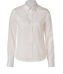 Immaculately tailored, this office-ready blouse from Paul Smith exudes polished style - Spread collar, long sleeves, front button placket, single chest pocket, slim fit, all-over stripe print - Pair with slim trousers or a pencil skirt and heels Immaculately tailored, this office-ready blouse from Paul Smith exudes polished style - Spread collar, long sleeves, front button placket, single chest pocket, slim fit, all-over stripe print - Pair with slim trousers or a pencil skirt and heels