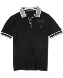 Rock the cool contrast. Sean John takes a classic polo and gives it instant swagger with contrast details. Rock the cool contrast. Sean John takes a classic polo and gives it instant swagger with contrast details.