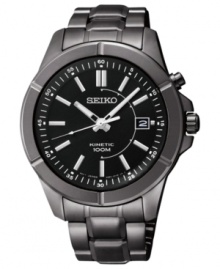 Energize your look with this powered-by-motion Kinetic watch from Seiko. Energize your look with this powered-by-motion Kinetic watch from Seiko.