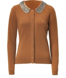 No need for this seasons statement necklaces, this luxe cashmere cardigan from Steffen Schraut brings the bling with a crystal-embellished collar - Rhinestone detailed Peter Pan collar, long sleeves, concealed front button placket, slim fit- Wear with a retro-inspired blouse, a full swing skirt, and ballet flats No need for this seasons statement necklaces, this luxe cashmere cardigan from Steffen Schraut brings the bling with a crystal-embellished collar - Rhinestone detailed Peter Pan collar, long sleeves, concealed front button placket, slim fit- Wear with a retro-inspired blouse, a full swing skirt, and ballet flats