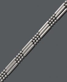 Triple your style in this shiny three strand bracelet by Giani Bernini. Bracelet features bead and bar accents in polished sterling silver. Approximate length: 7 inches. Triple your style in this shiny three strand bracelet by Giani Bernini. Bracelet features bead and bar accents in polished sterling silver. Approximate length: 7 inches.