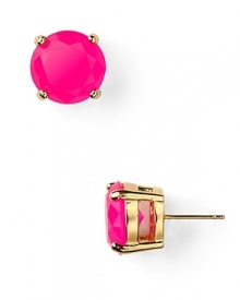 Brighten up with kate spade new york's candy-colored studs on your lobes--the the pink pair lend a sweet finish to day to night looks. Brighten up with kate spade new york's candy-colored studs on your lobes--the the pink pair lend a sweet finish to day to night looks.