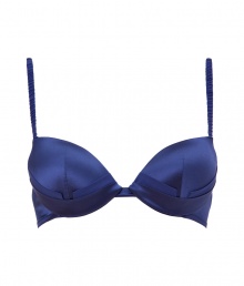 Silky and sultry, this satin La Perla push up bra will add a seductive kick to any look - Underwire cups, folded silk detail, adjustable straps, removable padding, back hook and eye closures - Perfect under low cut tops, or paired with matching panties for stylish lounging Silky and sultry, this satin La Perla push up bra will add a seductive kick to any look - Underwire cups, folded silk detail, adjustable straps, removable padding, back hook and eye closures - Perfect under low cut tops, or paired with matching panties for stylish lounging