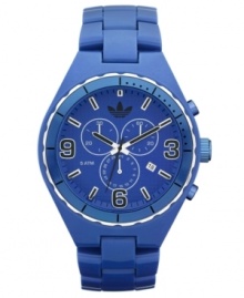 The perfect companion for your favorite jeans, this sporty adidas watch wows in blues. The perfect companion for your favorite jeans, this sporty adidas watch wows in blues.