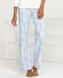 Warm and cozy with a fun print. Alfani's Brushed Jersey pants are a great choice for lounging around all day and night. Warm and cozy with a fun print. Alfani's Brushed Jersey pants are a great choice for lounging around all day and night.