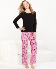 Sweet dreams are all yours. Cuddle up to the silky, soft lightweight fleece and cute prints of these Mink Fleece Mix It Up pajamas by Charter Club. Sweet dreams are all yours. Cuddle up to the silky, soft lightweight fleece and cute prints of these Mink Fleece Mix It Up pajamas by Charter Club.