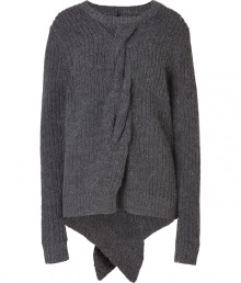 Chunky contemporary knits are essential as the new season settles in, and 2nd Days asymmetrical structural pullover is an ultra modern choice - Rounded neckline, long sleeves, textural front and back knit detail, longer crossed back - Easy straight fit - Wear over leather leggings with statement edgy accessories Chunky contemporary knits are essential as the new season settles in, and 2nd Days asymmetrical structural pullover is an ultra modern choice - Rounded neckline, long sleeves, textural front and back knit detail, longer crossed back - Easy straight fit - Wear over leather leggings with statement edgy accessories