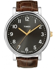 With a large, simple dial, this Originals watch from Timex keeps you stylish and on-time. With a large, simple dial, this Originals watch from Timex keeps you stylish and on-time.
