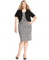 Score two styles for one great price with Elementz' sleeveless plus size dress, including a short sleeve cardigan!