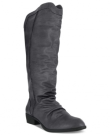 You'll fall in love fast with the Pacey boots by Mia. With ruche detailing down the shaft and a zipper that stretches up the back, you'll want to slip into this versatile style day after day. You'll fall in love fast with the Pacey boots by Mia. With ruche detailing down the shaft and a zipper that stretches up the back, you'll want to slip into this versatile style day after day.