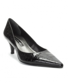 Bandolino's Berry Pumps let you navigate the urban jungle in style with trendy finishes and sleek shaping. Bandolino's Berry Pumps let you navigate the urban jungle in style with trendy finishes and sleek shaping.