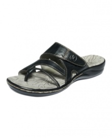 Stitched up and ready to go. The Kerwren flat sandals by Bare Traps feature cool stitched detailing along it's straps of varying thickness. An adjustable Velcro strap ensures a truly customized fit. Stitched up and ready to go. The Kerwren flat sandals by Bare Traps feature cool stitched detailing along it's straps of varying thickness. An adjustable Velcro strap ensures a truly customized fit.