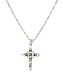 Show your faith in style with a little extra shine. Vatican pendant features an intricate cross decorated with round-cut marcasite accents. Setting and chain crafted in silver tone mixed metal. Approximate length: 18 inches. Approximate drop: 1 inch. Show your faith in style with a little extra shine. Vatican pendant features an intricate cross decorated with round-cut marcasite accents. Setting and chain crafted in silver tone mixed metal. Approximate length: 18 inches. Approximate drop: 1 inch.