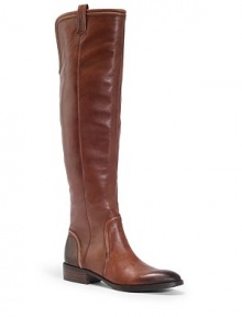 THE LOOKAlmond toeSmooth leather upperPartial side zipperPadded insoleStacked heel, 1¼ (30mm)Shaft, 20Leg circumference, 15THE MATERIALLeather upperMan-made liningRubber and man-made soleORIGINImported THE LOOKAlmond toeSmooth leather upperPartial side zipperPadded insoleStacked heel, 1¼ (30mm)Shaft, 20Leg circumference, 15THE MATERIALLeather upperMan-made liningRubber and man-made soleORIGINImported