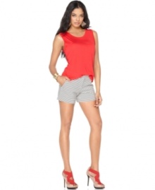 Graphic stripes make these BCBGeneration shorts a spring must-have for day-to-night style! Pair them with embellished flats or heels! Graphic stripes make these BCBGeneration shorts a spring must-have for day-to-night style! Pair them with embellished flats or heels!