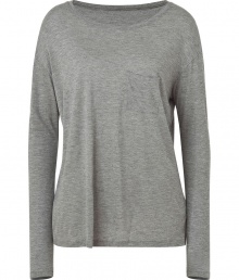 Bring effortless style to your casual daytime look with this long sleeve pocket tee from Vince - Round neck, long sleeves, single pocket at chest, relaxed fit - Pair with high waisted skinny jeans and embellished ballet flats Bring effortless style to your casual daytime look with this long sleeve pocket tee from Vince - Round neck, long sleeves, single pocket at chest, relaxed fit - Pair with high waisted skinny jeans and embellished ballet flats