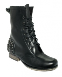Studded details bring a brash sense of style to Betsey Johnson's Kinderr boots. Studded details bring a brash sense of style to Betsey Johnson's Kinderr boots.