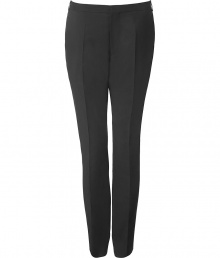 Stylish pants in fine black virgin wool - new: slim fit, moderate high rise - angular pockets - creases create an outstanding slender silhouette - light weight and very comfortable - a classic for life - ideal for many occasions from casual to festive - styling: with a shirt, cashmere sweater, cool shirt and/or matching sports jacket Stylish pants in fine black virgin wool - new: slim fit, moderate high rise - angular pockets - creases create an outstanding slender silhouette - light weight and very comfortable - a classic for life - ideal for many occasions from casual to festive - styling: with a shirt, cashmere sweater, cool shirt and/or matching sports jacket