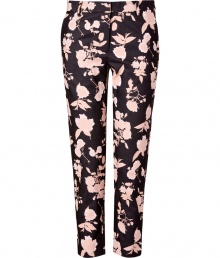Optically alluring and a sweet take on Sunos bold prints, these floral cropped pants are a contemporary-chic choice for dressing up your day - Side and back slit pockets, zip fly, hidden hook and button closures, belt loops - Softly tapered leg, loosely tailored fit - Team with monochrome tops and sleek heels, or play up the look with contrast printed tops and colorful accessories Optically alluring and a sweet take on Sunos bold prints, these floral cropped pants are a contemporary-chic choice for dressing up your day - Side and back slit pockets, zip fly, hidden hook and button closures, belt loops - Softly tapered leg, loosely tailored fit - Team with monochrome tops and sleek heels, or play up the look with contrast printed tops and colorful accessories