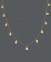 A simple chain with plenty of charm. Lauren by Ralph Lauren's long necklace featuring abstract leaves can be worn long or doubled up for a twist. Crafted in goldtone mixed metal. Approximate length: 40 inches.