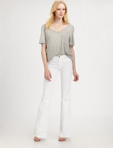 Ultra-slim stretch denim hugs the body in a sophisticated crop-leg fit.THE FITLeg hits above ankleRise, about 8½Inseam, about 28½THE DETAILSZip flyFront welt pocketsBack patch pockets98% cotton/2% elastaneMachine washImportedModel shown is 5'10½ (179cm) wearing US size 4. Ultra-slim stretch denim hugs the body in a sophisticated crop-leg fit.THE FITLeg hits above ankleRise, about 8½Inseam, about 28½THE DETAILSZip flyFront welt pocketsBack patch pockets98% cotton/2% elastaneMachine washImportedModel shown is 5'10½ (179cm) wearing US size 4.