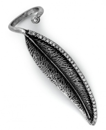 Fine feathered friend. Bar III's stylish ring features a wing design embellished with acrylic sparkle. Crafted in burnished silver tone mixed metal. Size 7. Fine feathered friend. Bar III's stylish ring features a wing design embellished with acrylic sparkle. Crafted in burnished silver tone mixed metal. Size 7.