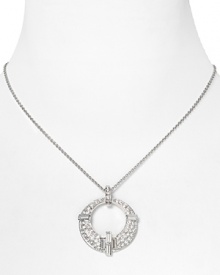 Write your own love story with this pendant necklace from Carolee, accented by crystal pave stones. It's a striking way to symbolize now and forever. Write your own love story with this pendant necklace from Carolee, accented by crystal pave stones. It's a striking way to symbolize now and forever.