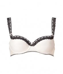 Turn up the heat in this ultra-chic bra from Elle MacPherson Intimates - Balconette style, lace detailed front and adjustable straps, bow detail, underwire, padded cups - Style with matching panties or a silk robe for luxe loungewear Turn up the heat in this ultra-chic bra from Elle MacPherson Intimates - Balconette style, lace detailed front and adjustable straps, bow detail, underwire, padded cups - Style with matching panties or a silk robe for luxe loungewear