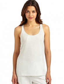 THE LOOKRibbed constructionTonal seamsRacerbackTHE FITAbout 27 from shoulder to hemTHE MATERIALPima cottonCARE & ORIGINMachine washImported THE LOOKRibbed constructionTonal seamsRacerbackTHE FITAbout 27 from shoulder to hemTHE MATERIALPima cottonCARE & ORIGINMachine washImported