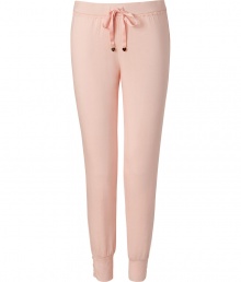 Sweet and feminine, these lace-trimmed pants are a must-have for downtime - Features drawstring waist and wide, tapered legs with cuffs - Pair with thin tanks, worn-in tees and boyfriend cardigan for a comfy leisure time look Sweet and feminine, these lace-trimmed pants are a must-have for downtime - Features drawstring waist and wide, tapered legs with cuffs - Pair with thin tanks, worn-in tees and boyfriend cardigan for a comfy leisure time look